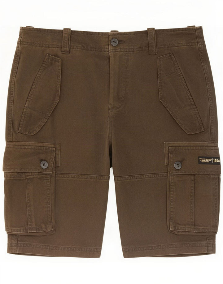 Superdry Herren Regular Cargo Shorts Medium W32 Braune Baumwolle