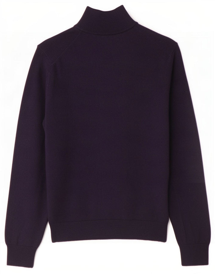 Gant Herren-Pullover mit Reißverschluss am Hals, große marineblaue Wolle