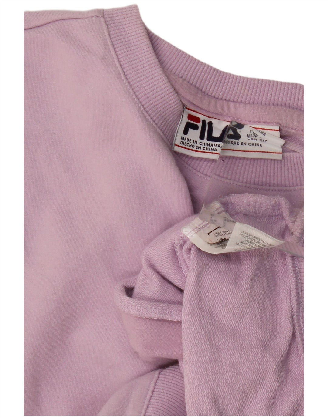 FILA Damen Übergroßer Sweatshirt-Pullover UK 10 Small Lila Baumwolle