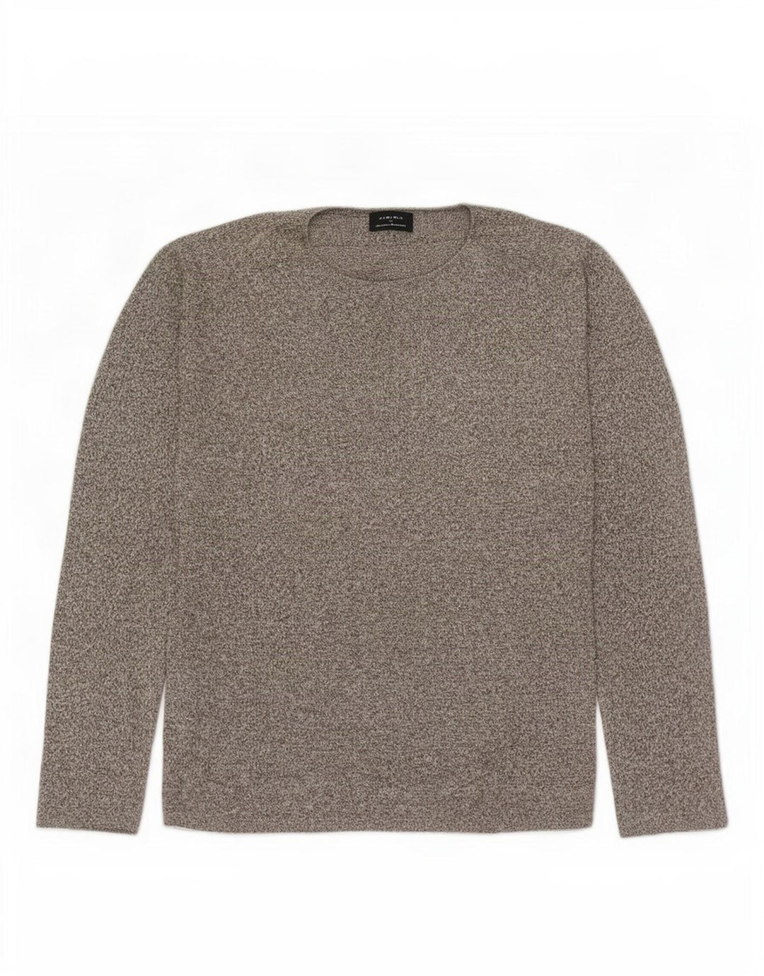 Zara Herren-Pullover mit Rundhalsausschnitt, klein, grau gefleckte Baumwolle