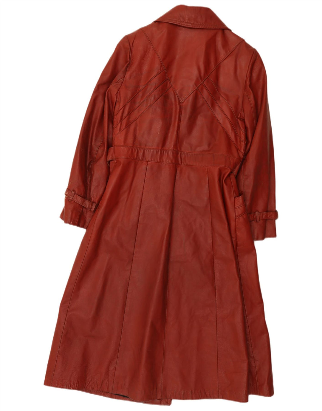 Opera Damen Ledermantel UK 10 Small Burgundy Classic