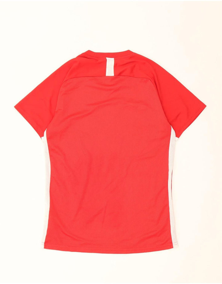 Nike Herren Dri Fit T-Shirt Top Mittelrotes Polyester