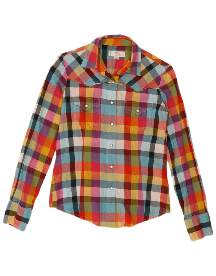 Marlboro Classics Damenhemd IT 42 Medium Mehrfarbig kariert aus Baumwolle