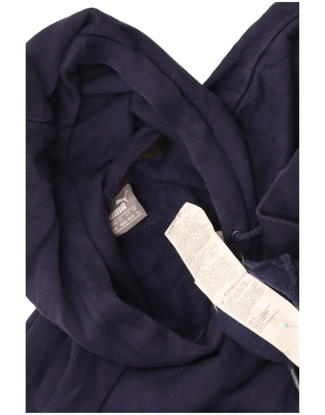 PUMA Mens Hoodie Jumper Medium Navy Blue Cotton