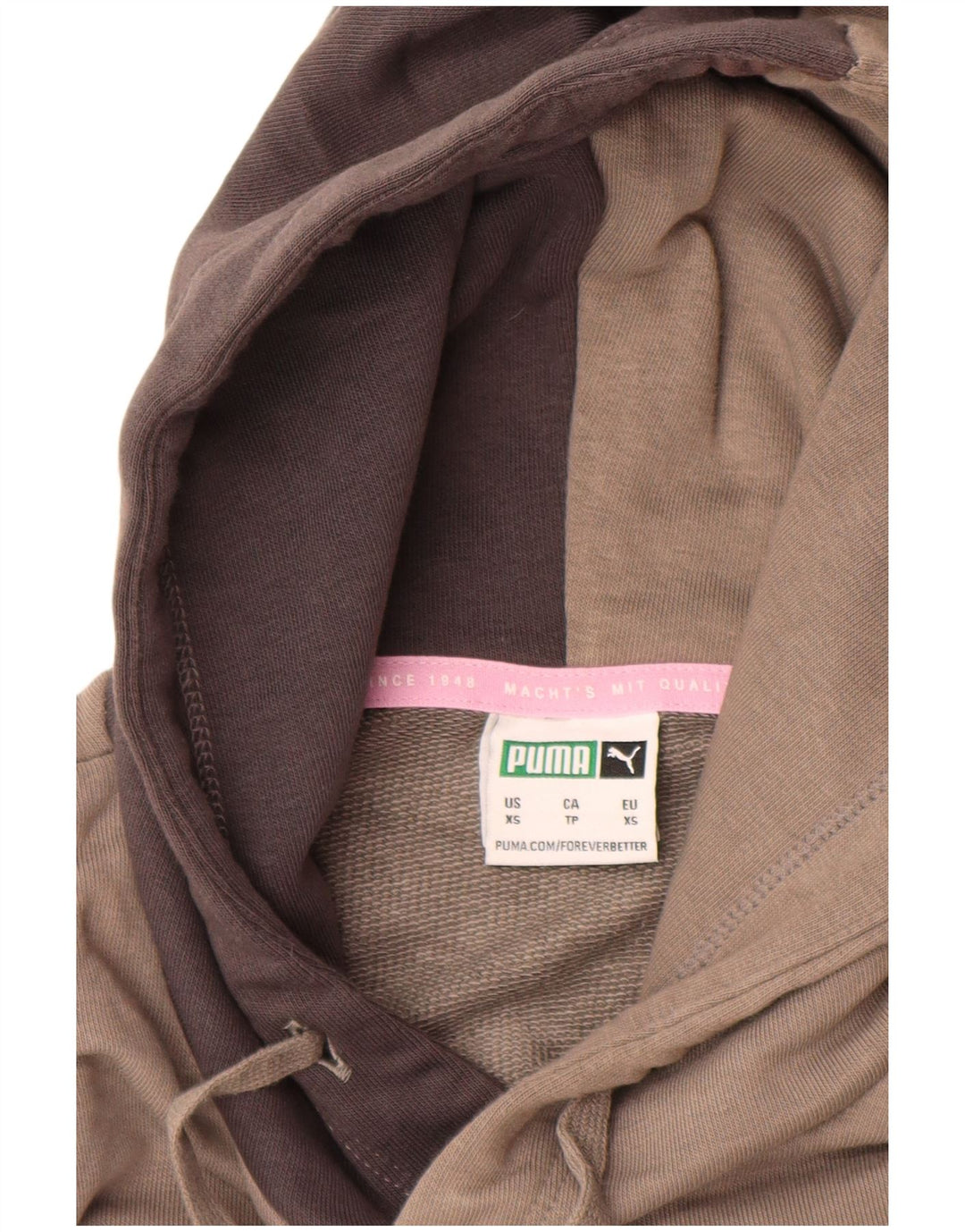 PUMA Herren Kapuzenpullover XS Grau Colourblock Baumwolle