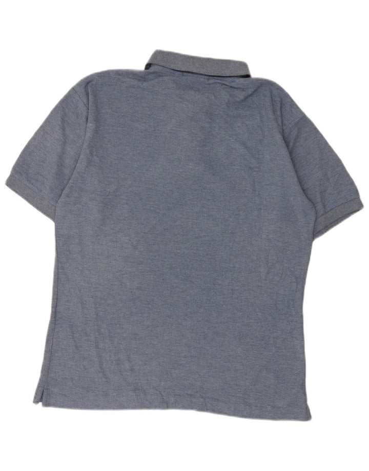 Fila Herren Poloshirt IT 46 Small Blau gefleckte Baumwolle