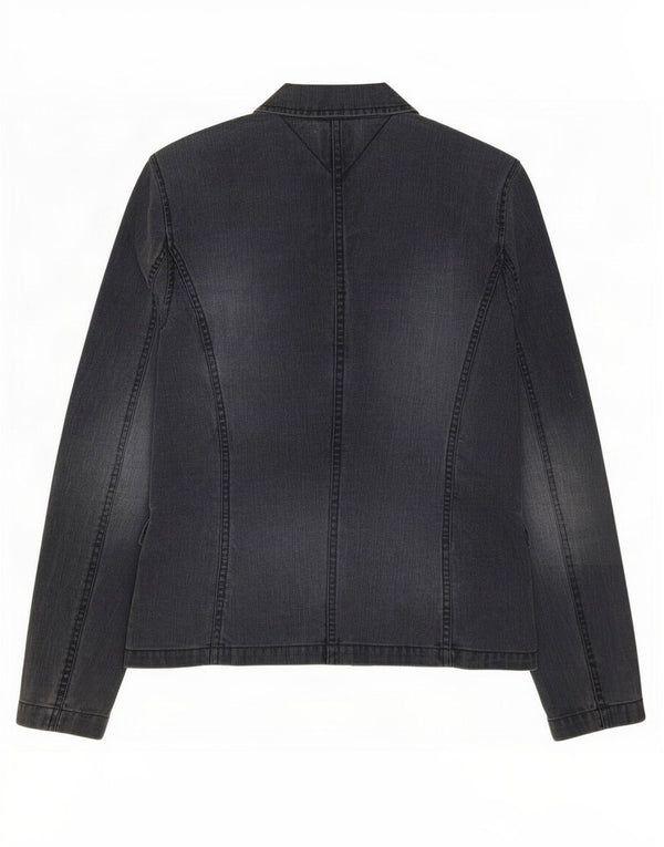 Tommy Hilfiger Damen-Denim-Blazer mit 3 Knöpfen, UK 12, mittleres Marineblau