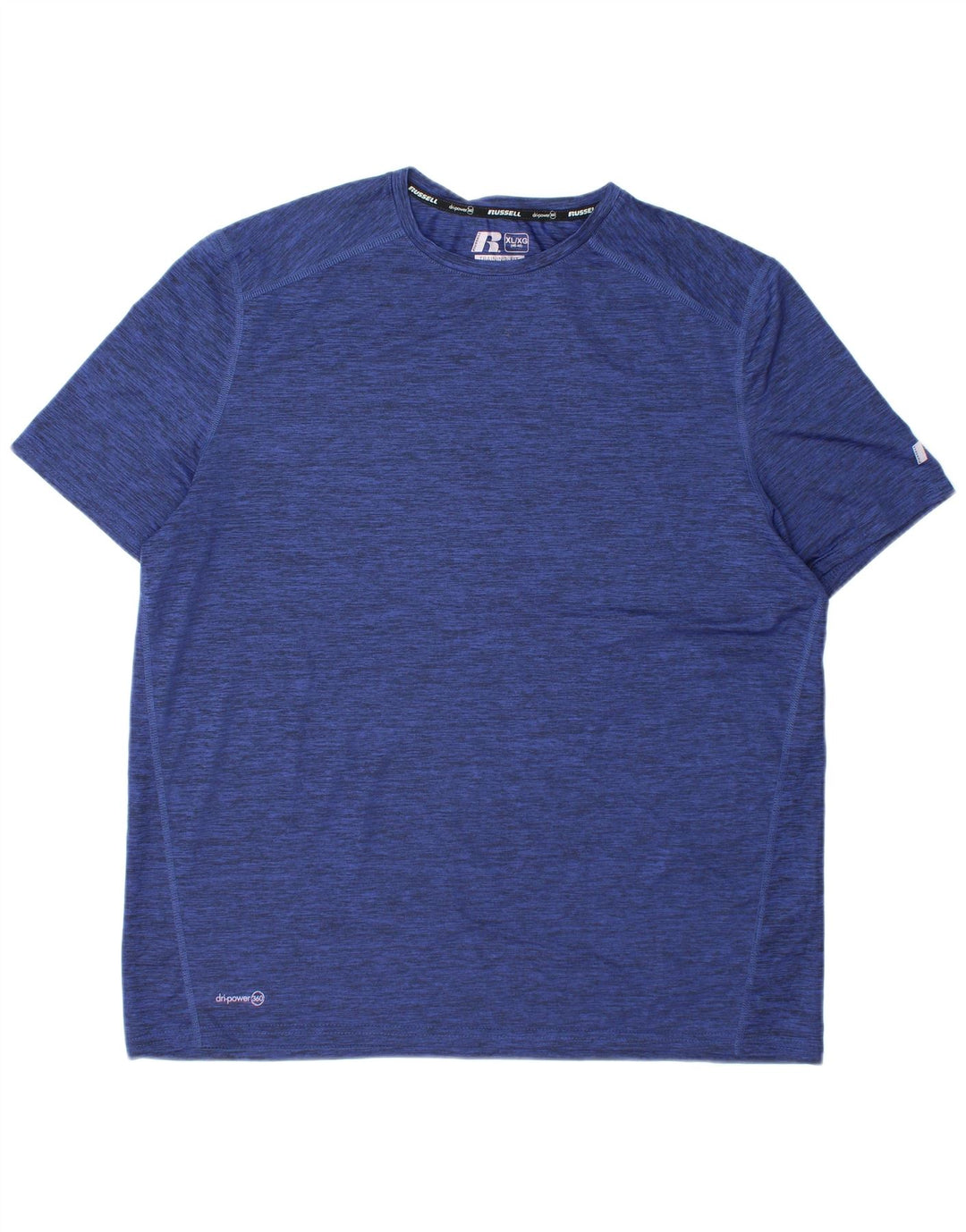 RUSSELL ATHLETIC Herren Dri-Power T-Shirt Top UK 46/48 XL Marineblau meliert