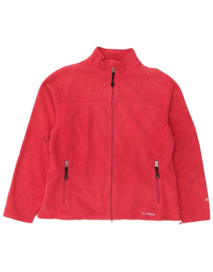 L.L.Bean Damen-Fleecejacke in Übergröße, UK 10, Größe S, Rot, Polyester
