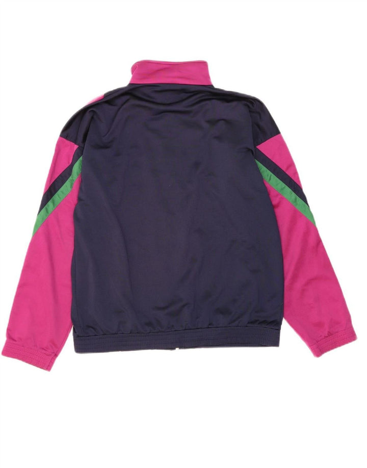 PUMA Girls Tracksuit Top Jacket 15-16 Years Pink Colourblock Polyester