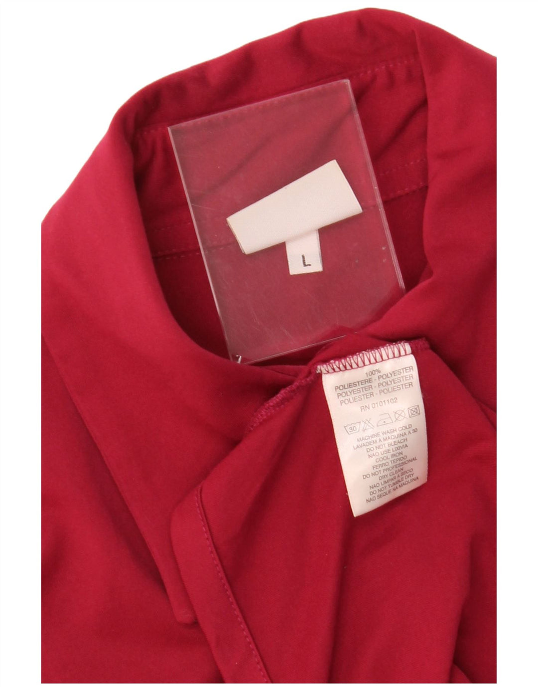 STEFANEL Womens Shirt UK 14 Large Red Polyester