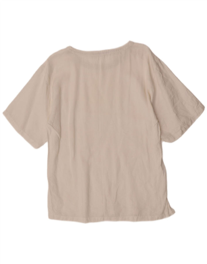 Max Mara Damen Blusenoberteil UK 14 Large Weiß