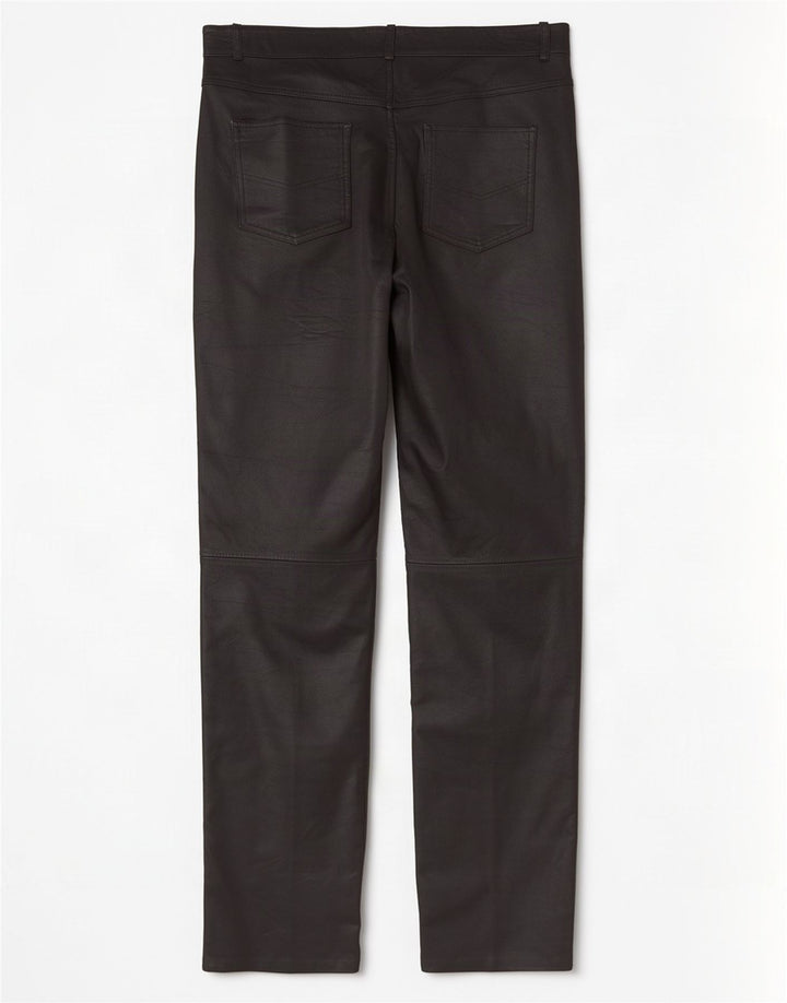 Arizona Herren gerade Lederhose W36 L32 Schwarz