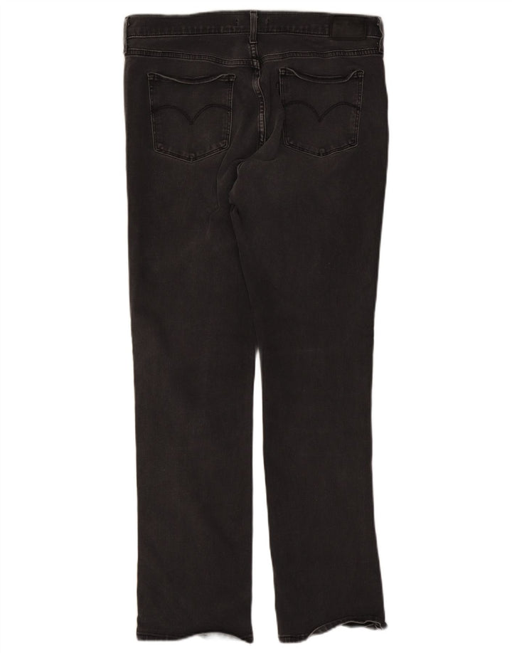 Levi's Damen 314 Shaping Straight Jeans W32 L30 Schwarze Baumwolle