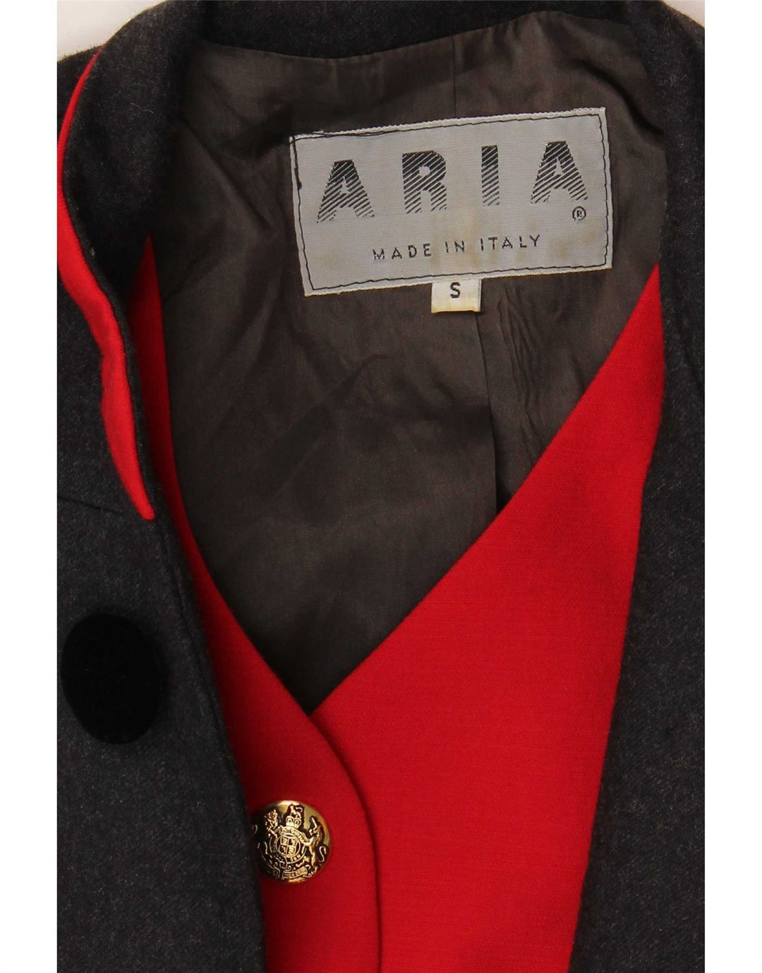 Aria Damen Crop Zweireiher Blazer Jacke UK 10 Small Grau