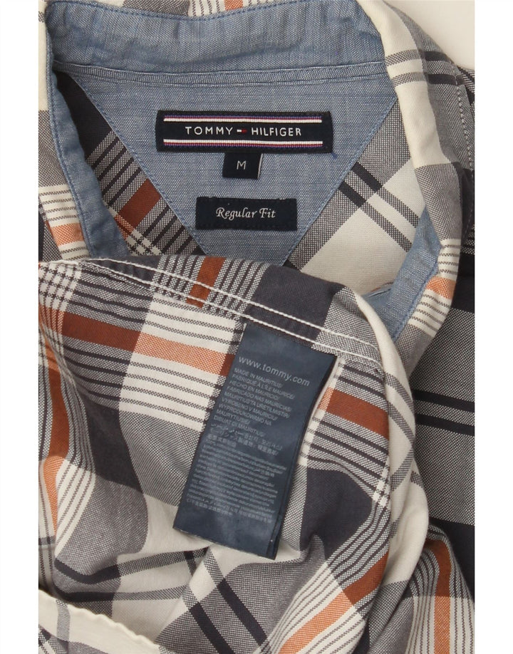 TOMMY HILFIGER Mens Regular Fit Shirt Medium Multicoloured Check Cotton Vintage Tommy Hilfiger and Second-Hand Tommy Hilfiger from Messina Hembry 