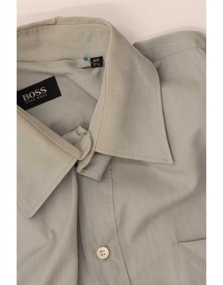 Hugo Boss Herrenhemd Größe 17 1/2 44 XL Grau
