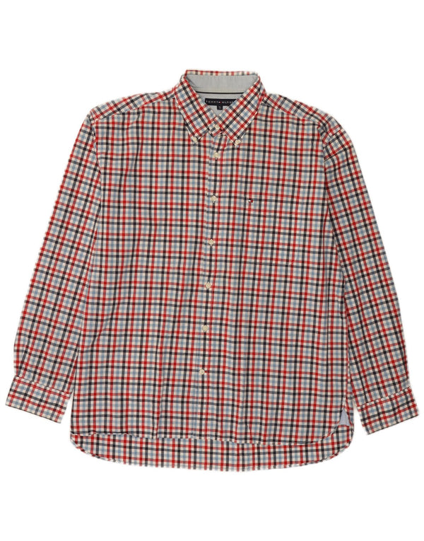 Tommy Hilfiger Herrenhemd XL, mehrfarbig, Gingham-Baumwolle