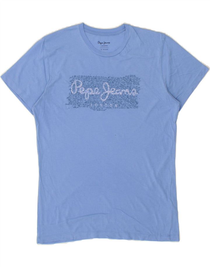 PEPE JEANS Mens Regular Graphic T-Shirt Top Small Blue Cotton Vintage PEPE Jeans and Second-Hand PEPE Jeans from Messina Hembry 