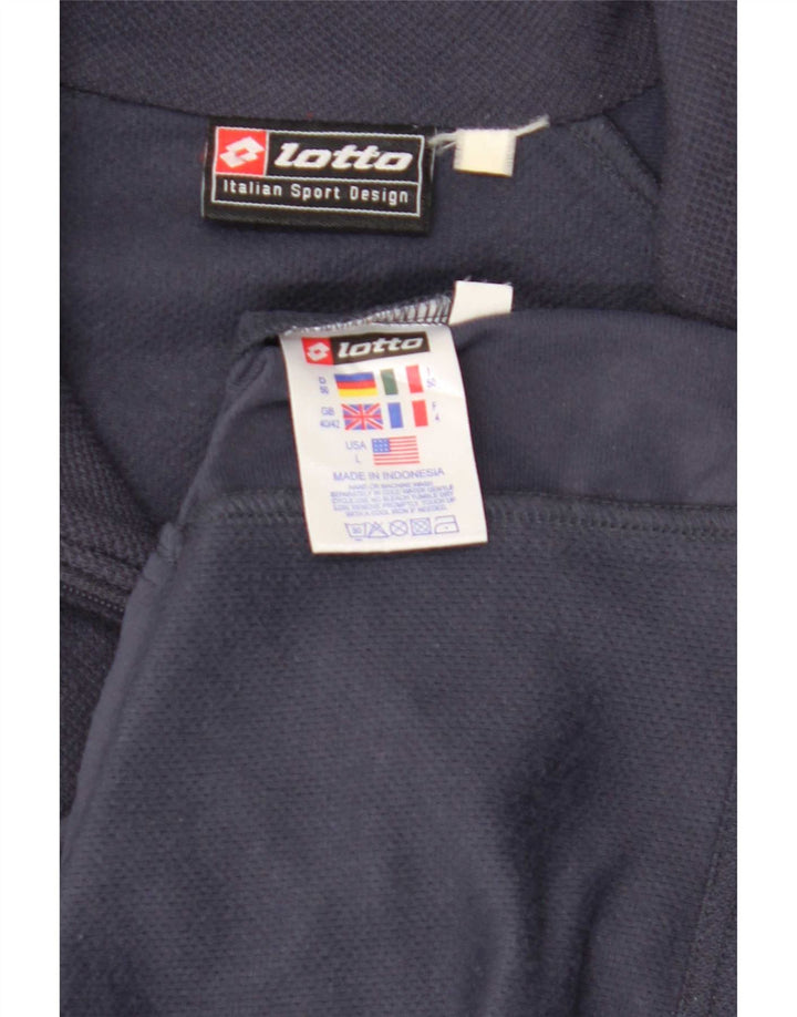 Lotto Herren-Trainingsanzugoberteil, UK-Größe 40/42, Größe L, Marineblau, Polyester