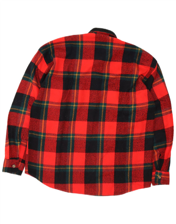 Vintage Herren Flanellhemd XL Rot Karo