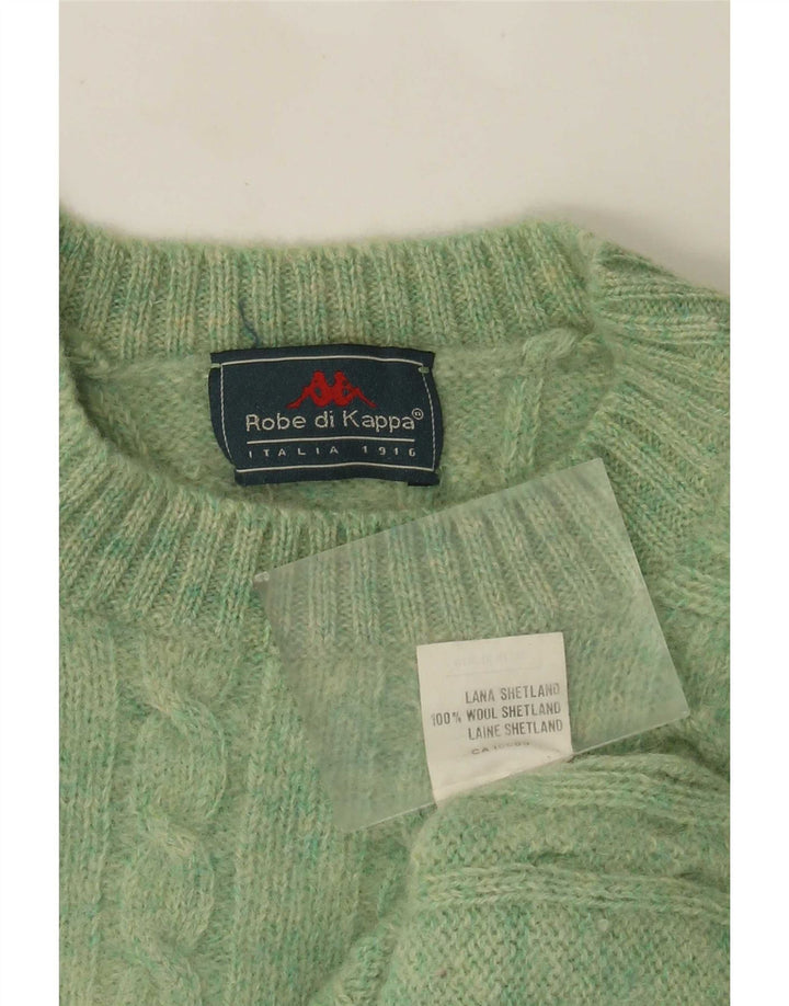 Kappa Herren-Pullover mit Rundhalsausschnitt, kleine grüne Wolle