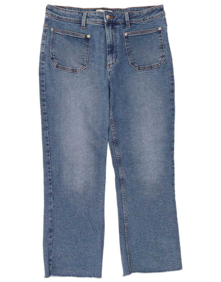 Zara Damen Straight Jeans EU 42 Large W32 L27 Blau