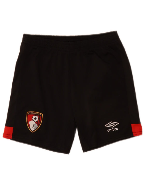 Umbro Jungen-Sportshorts mit Grafik, 7–8 Jahre, Größe S, schwarzes Farbblock-Polyester