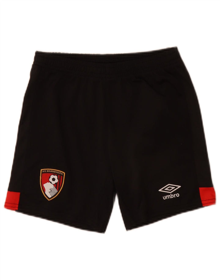 Umbro Jungen-Sportshorts mit Grafik, 7–8 Jahre, Größe S, schwarzes Farbblock-Polyester