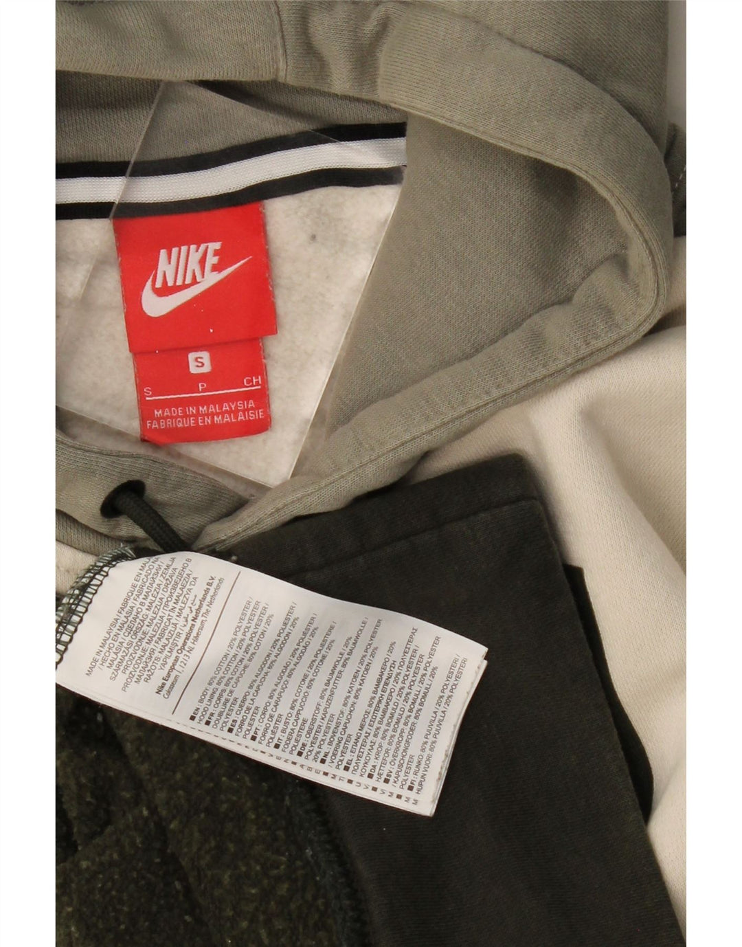 NIKE Herren-Kapuzenpullover mit Grafik, klein, Khaki, Farbblock-Baumwolle