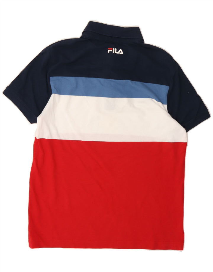 FILA Mens Polo Shirt Small Multicoloured Colourblock Cotton Vintage Fila and Second-Hand Fila from Messina Hembry 