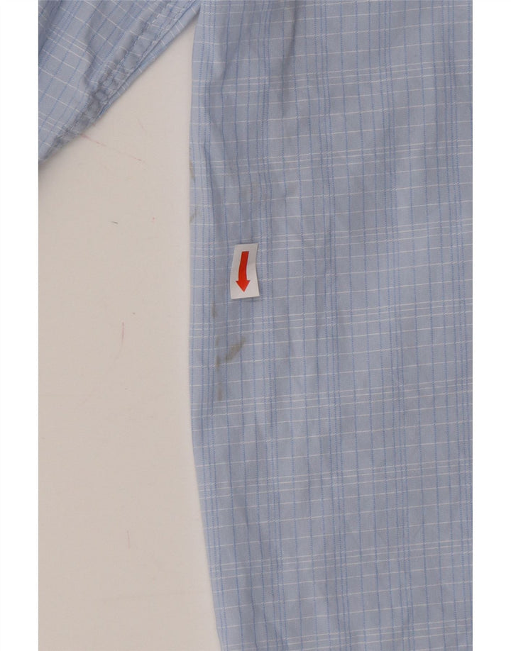 FILA Mens Shirt Large Blue Check Vintage Fila and Second-Hand Fila from Messina Hembry 