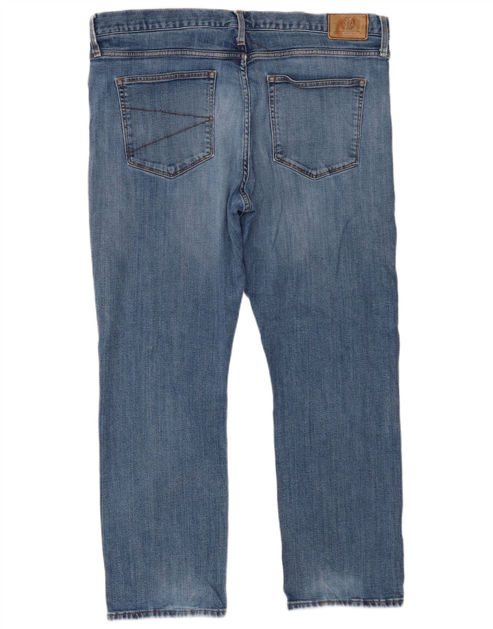 Marks & Spencer Herren Straight Jeans W40 L29 Blaue Baumwolle