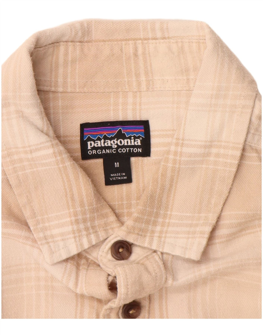 PATAGONIA Herren Flanellhemd Mittelbeige kariert