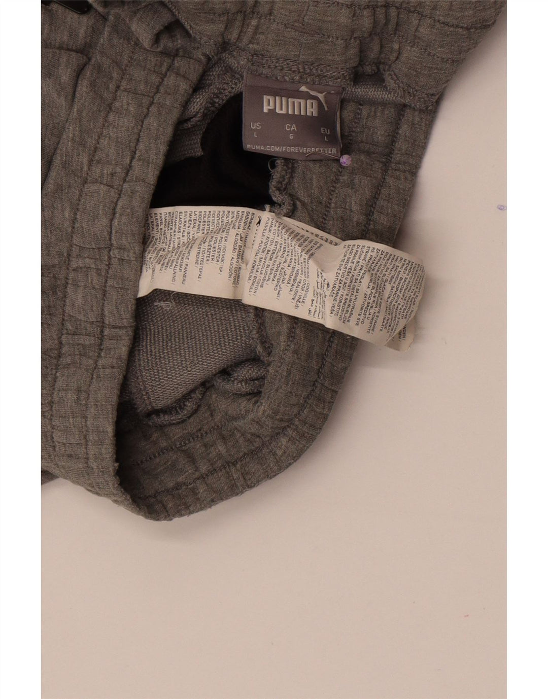 Puma Herren-Sportshorts, groß, graue Colourblock-Baumwolle