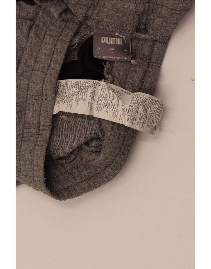 Puma Herren-Sportshorts, groß, graue Colourblock-Baumwolle