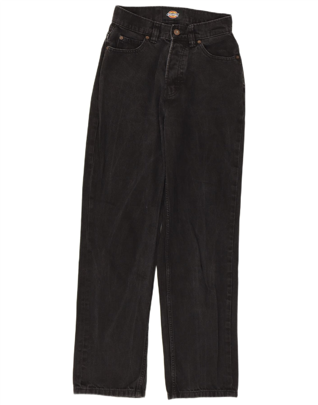 DICKIES Damen Straight Jeans W27 L30 Schwarze Baumwolle