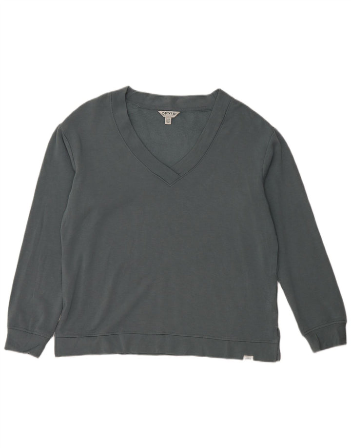 ORVIS Damen-Sweatshirt in Übergröße, Gr. 10, Größe S, Blau, Modal