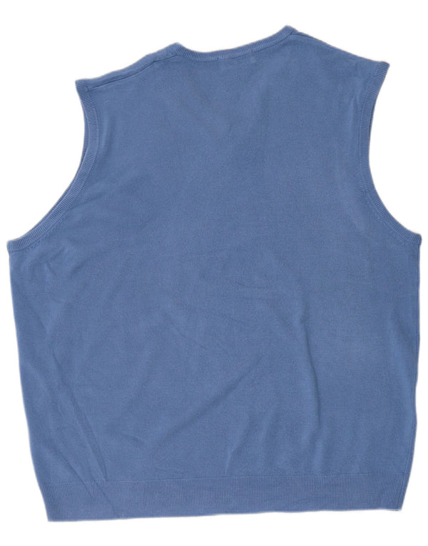 Marks & Spencer Herren Blue Harbor Vest Tank Top 2XL Blaues Acryl
