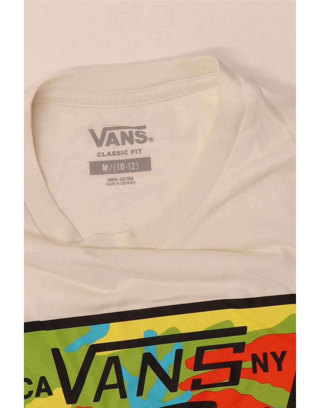Vans Jungen-T-Shirt mit klassischer Passform, Grafik, 10–11 Jahre, mittelweiße Baumwolle