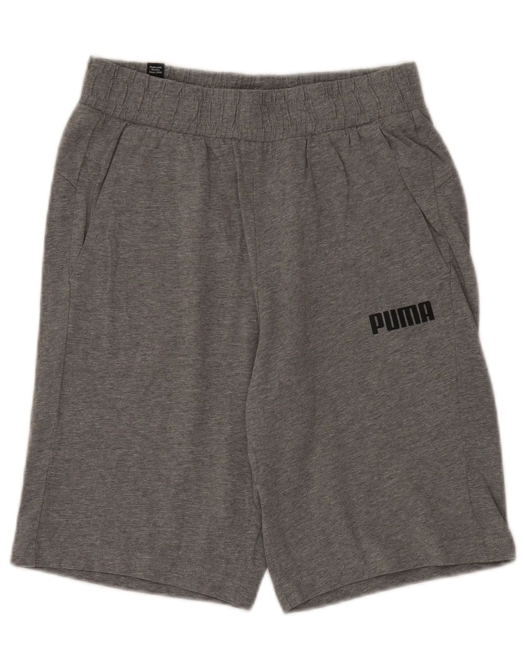 Puma Herren-Sportshorts, klein, grau gefleckte Baumwolle