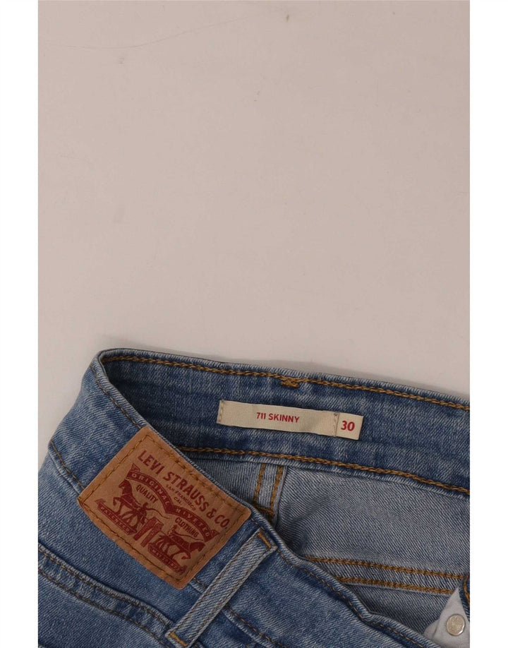 Levi's Damen 711 Skinny Jeans W30 L27 Blau