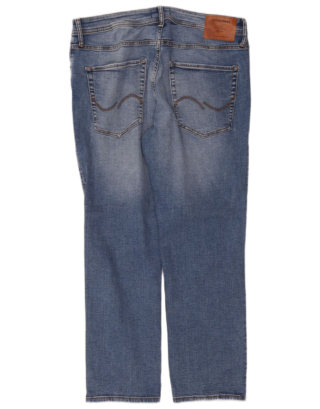 Jack & Jones Herren Tim Straight Jeans W36 L30 Blaue Baumwolle