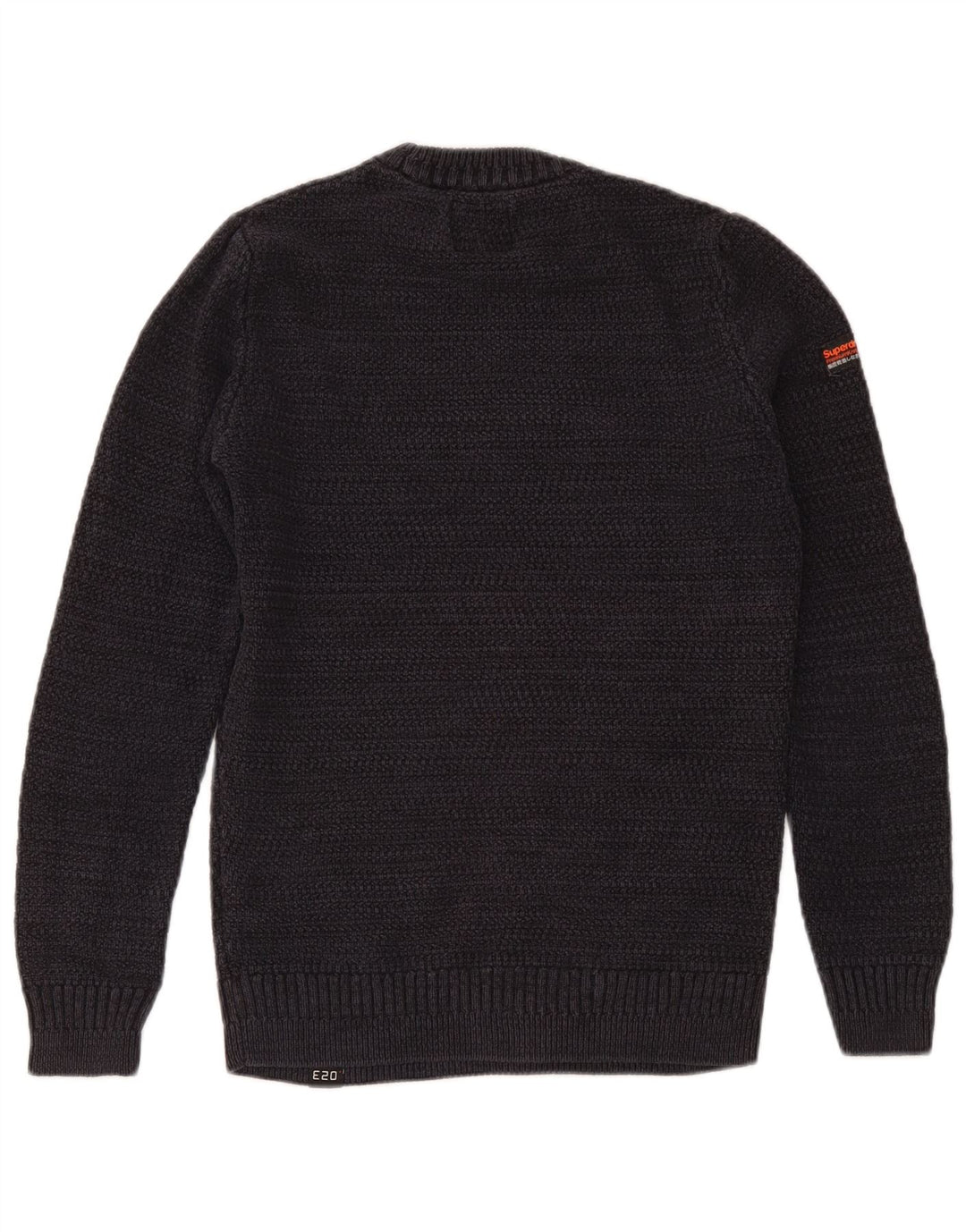 Superdry Herren-Pullover mit Rundhalsausschnitt, Größe S, marineblaue Baumwolle