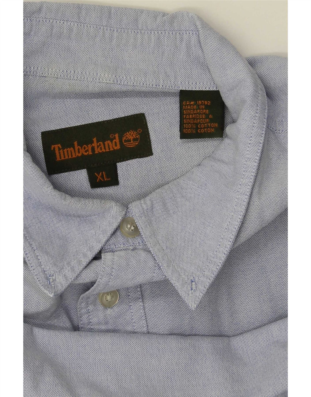 Timberland Herrenhemd XL, blaue Baumwolle