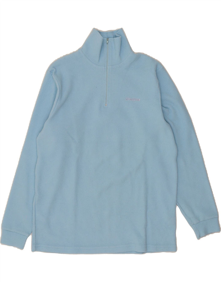 INVICTA Womens Zip Neck Fleece Jumper UK 16 Large Blue Polyester Vintage Invicta and Second-Hand Invicta from Messina Hembry 