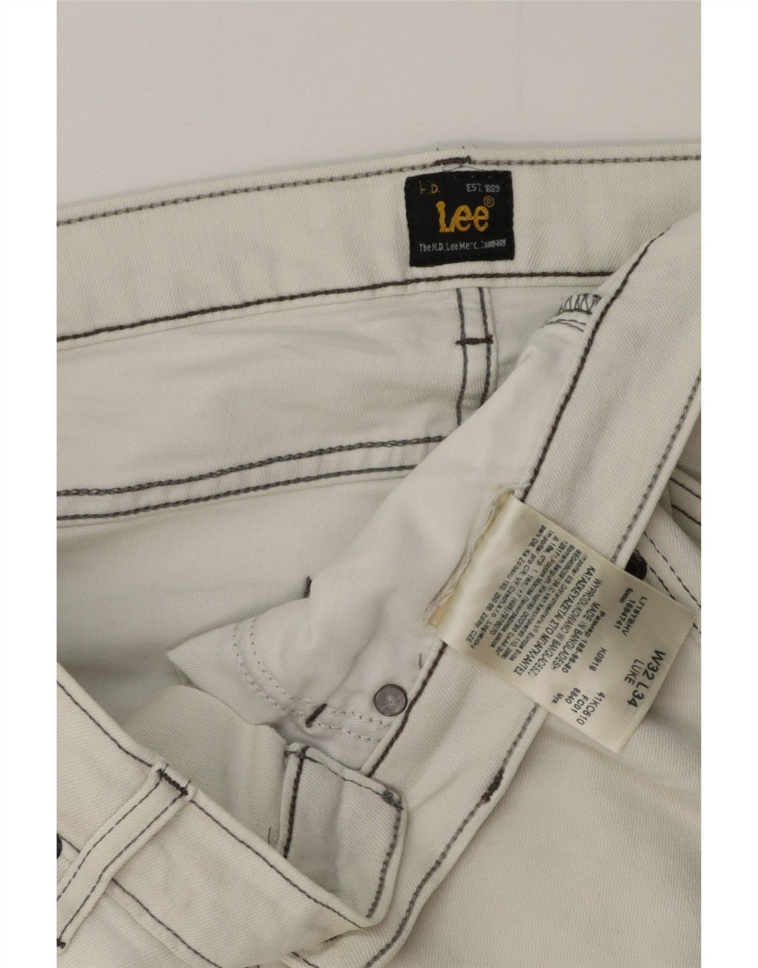 Lee Herren Slim Jeans W32 L29 Weiß