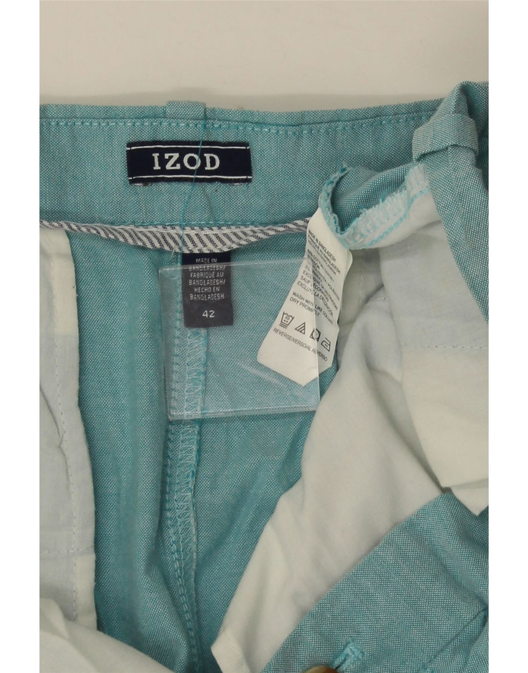 IZOD Herren Chino-Shorts W42 2XL Blaue Baumwolle