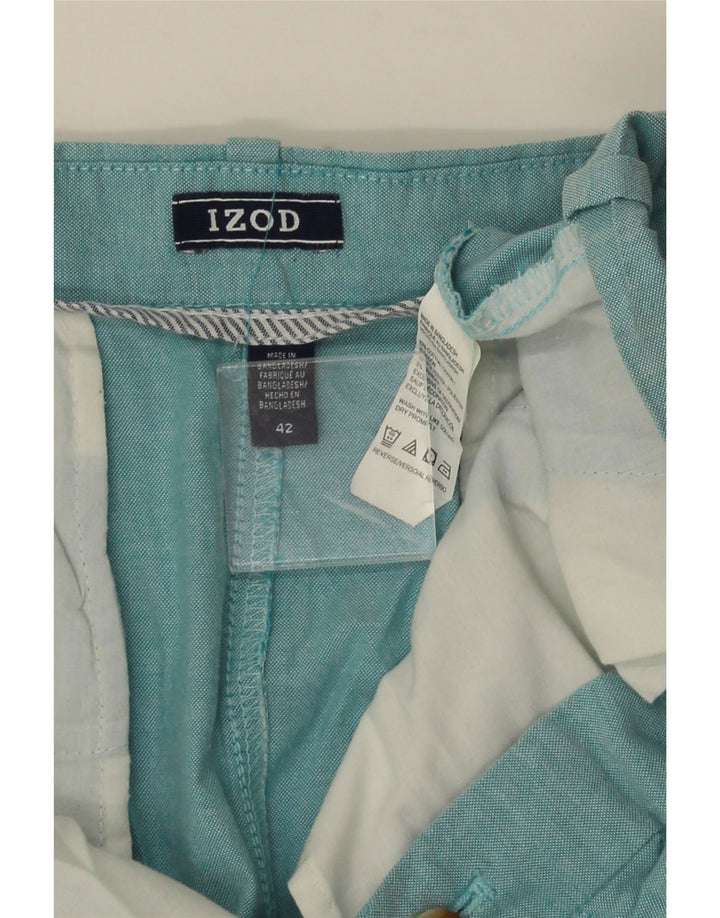 IZOD Herren Chino-Shorts W42 2XL Blaue Baumwolle
