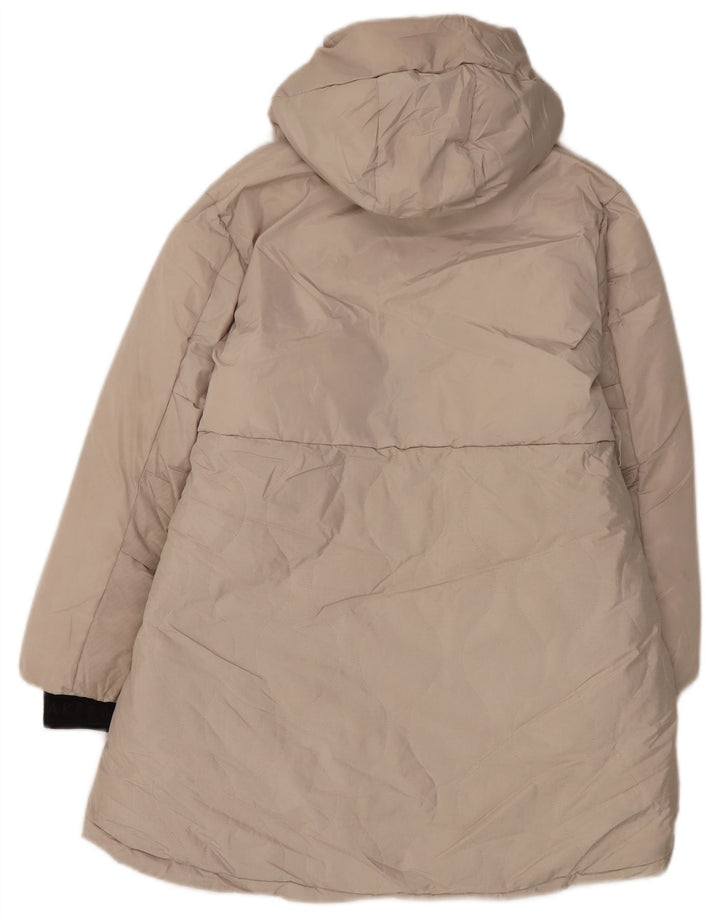 Ted Baker Wattierter Mantel mit grafischer Kapuze für Mädchen, 9–10 Jahre, Beige, Polyester